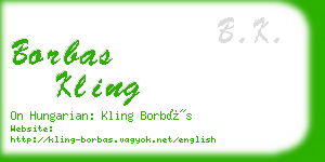 borbas kling business card